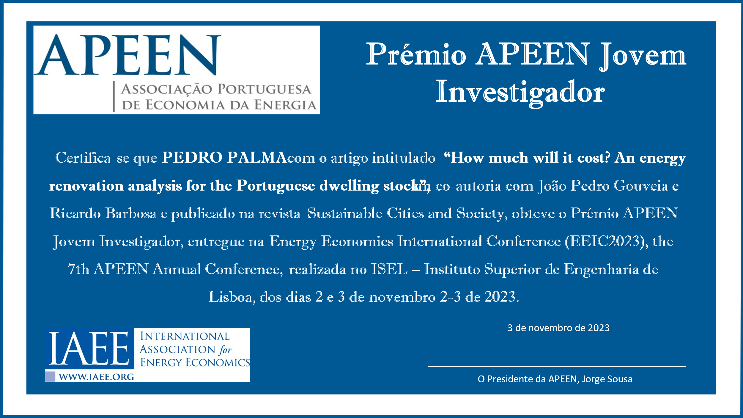 Prémio Jovem Investigador 2023